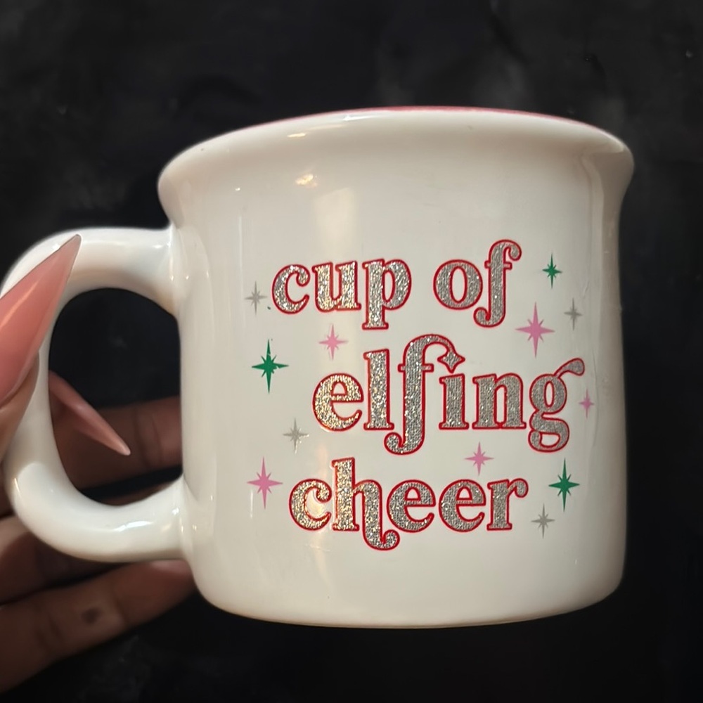 Icing White and Red Festive Mug for Dining